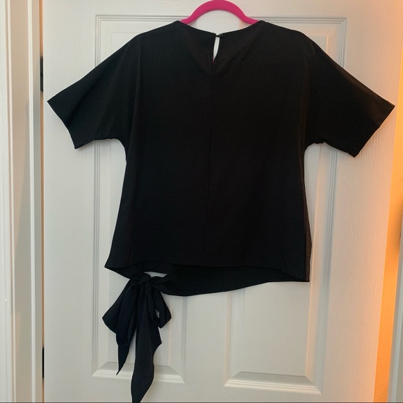 Misslook Black Side Knot Top Size M Medium - Picture 5 of 6
